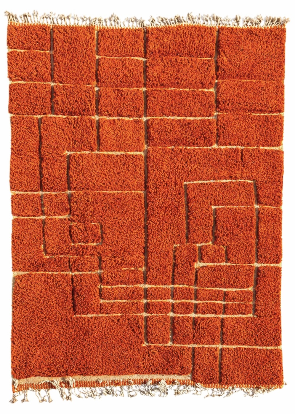 marocain orange en laine