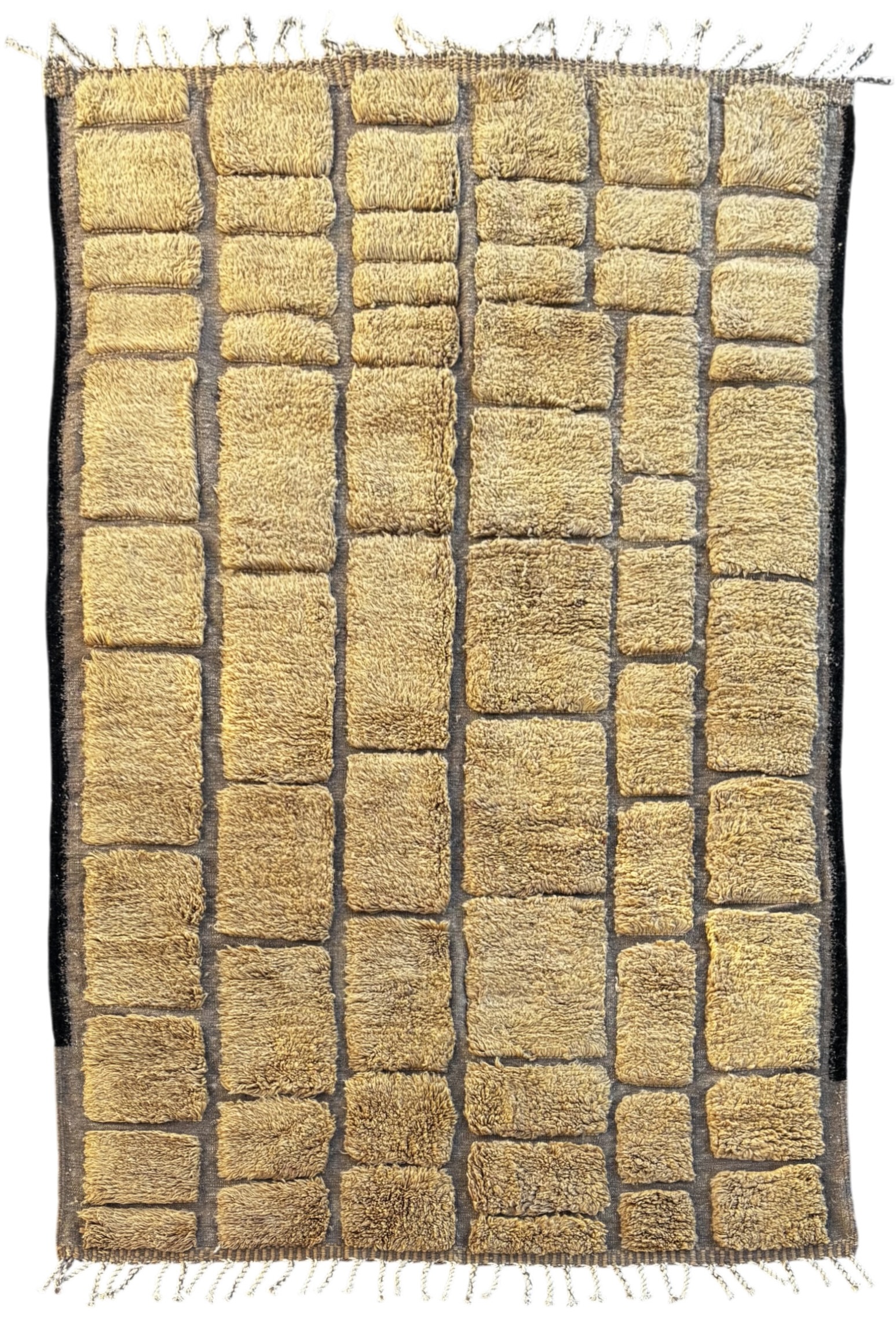 Tapis Mrirt Atlas Blocks – Moroccan Handmade Wool Rug – Geometric Design