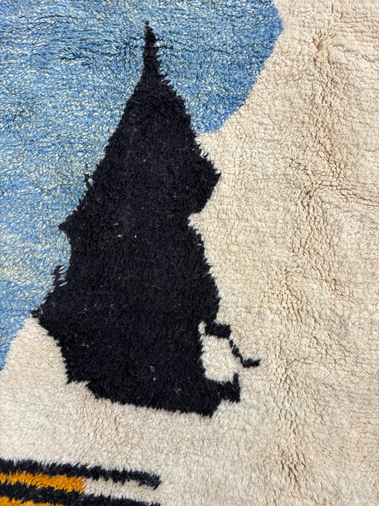 il_1588xN7211599457_if3vjpg - Les Losanges Détail 7 du tapis berbère Composition Libre en laine naturelle, motifs abstraits multicolores